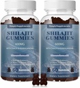 חניכיים Shilajit 600 מ"ג, תוסף Shilajit עם Trace מינרלים & Fulvic Acid עבור אנרגיה ו- Immunity תמיכה, אורגני Shilajit Resin for Men & Women, טבעוני, 60mies (2 Pack)