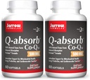 Jarrow Formulas Q-Absorb Co-Q10 100 מ"ג - 60 Softgels, Pack of 2 - High Absorption Co-Q10 - תמיכה אנטי-חמצן בייצור האנרגיה של Mitochondrial ו- Cardiovascular Health - עד 120 המשרתות הכוללות