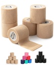 מר Pen- Self Adhesive Bandage Wrap, 6 Pack, Skin Colored, 2 " x 5 Yards, Cohesive Bandages, Medical Wrap, Avalon Bandage Wrap, Self Sticking Bandage Tape