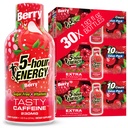 5 שעות ENERGY Shots Another Power, ברי פלאמור, 30 Count, 1.93 Fl Oz, Sugar Free, Zero Calories, Amino Acids ו- B Essentials, Dietary, Feel Alert and Energyzed, 230 מ"ג Caffeine.