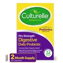 Culturelle Pro Power Daily Probiotics for Digestive Health (2 חודשים אספקה) עם Prebiotics for Women & Men, תומך ב- Occasional Diarrhea, Gas & Bloating, Gluten & Soy Free, Count 60