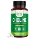 Naturals Nested Choline Bitartrate 500 מ"ג - תוספי בטיחות גבוהה כולסטרול - תמיכה ביצועים קוגניטיביים פונקציות Liver - 100% טבעוני ולא GMO Choline - 90 קפסולות טבעוניות