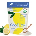HiODONYA Organic hydrolyte Drink Mix, אבקת הידרציה אורגנית, non-GMO, Biochecked Glyphosate חינם, סוכר נמוך, Lemonade Flavor, no artificial Flavors, 42 משרתים