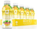 RYSE Clear חלבונים לשתות - Jell-O Island Pineapple - 100 קלוריות, 22g Whey Isolate חלבונים שקד, סוכר חינם, 0g Fat & Lactose-Free - מרעננים מוכן-to-Drink Beverage - 16.9 oz בקבוקים (12-Pack)