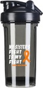 Leukemia Cancer Awarenes 18 Ounce Shaker בקבוק משקה Mixer Leak-הוכחה טרום חלבון שקד המחליפים Meal החלפת Shakes 500ML/18 Oz Black