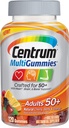 מבוגרי MultiGummies (120 Count, Natural Cherry, Brad, Orange Flavor) Multivitamin / Multimineral תוספת חניכיים, ויטמין B12, D, E, Age 50+