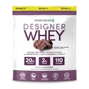 מעצב בריאות, מעצב Whey, אבקת חלבון טבעי Whey עם פרוביוטיקה, סיבים, מפתח B-Vitamins עבור אנרגיה, Gluten-Free & כשר, שוקולד כפול, 2 lb