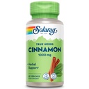SOLAרי True Herbs Cinnamon Bark 1000 מ"ג - תוספי Cinnamon הקרקע - תמיכה צמחית עבור בריאות כללית - פרויקט Non-GMO מאומת - קפסולות טבעוניות, 60 יום ערבות - 30 משרתים, 60 VegCaps