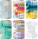120 Pcs בד Adhesive Bandages Bulk Assorted Shapes and Patterns Small Colorful Pretty הבד Bandages with non Stick Pad 3 x 1 Inch for Cuts Wound Scrapes Women (Colorful)