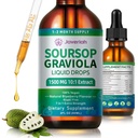 Soursop Graviola נוזל טיפות תוספת עם Sea Mosss לחלץ, Soursop Bitters נוזל עבור תמיכה תאים והתחדשות, Immunity, Liver, Antioxidant, Graviola עוזב את חילוף 2 חודשים 60ML תמיכה תאים