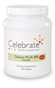 חוגגים ויטמינים Calcium Plus - 500 מ"ג Calcium Citrate, 333 IU ויטמין D3 & 34 מ"ג מגנזיום עבור ניתוח פוסט-ארי - Gluten-Free & Sugar-Free - Cherry, 270 טבליות Chewable