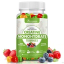 Creatine Monohydrate חניכיים - 5g Creatine עבור נשים גברים, כוח שרירים משופר, Boost Focus ו- Endurance, שריר בונה, L-Taurine + ויטמין B12,Vegan, Gluten-Free 80 Count