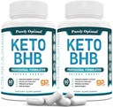 Purely Optimal Keto BHB קפסולות - Exogenous Ketone Pills for Ketosis Support, Sustained Energy, Focus & Metabolism - עבור נשים וגברים, 120 קפסולות