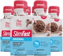 SlimFast Meal החלפת Shake, שוקולד חלב הקרום המקורי, 10 גרם מוכן לשתות חלבון, 11 Fl. Oz בקבוק, 4 Count (Pack of 3) (Packing May Vary)