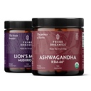 TRIBE ORGANICS NOOTROPIC Duo - KSM66 Ashwagandha + Organic Lion's Mane - Beyond Focus, מודעות ומחשבה