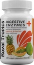 תוספי Enzyme Enzyme האנזימיים - פורמולה צמחונית עם פאפאיה ירוקה הוסיף Bromelain Acid מופחתr עבור Perfect Gut Health Veggie 90 קפסולות 500 מ"ג
