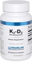 דאגלס מעבדות K2-D3 עם Astaxanthin - תמיכה אנטי-חמצן עבור עצמות, Immune Function & Vascular Health * עם Menaquinone-7 & D ויטמין - 30 קפסולות צמחוניות