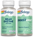 SOLAרי Bean Enzyme ו Super Digestaway - Enzymes Bundle - Alpha Galactosidase, Papain, ג'ינג'ר, פפsin, Betaine HCl, Aloe Vera ועוד - Digest ו- Foodsent Absorption Support, 60/90ct