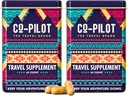 תוספת 2 Pack: Jet Lag Prevention + Ashwagandha, Rhodiola, D3+ עבור תמיכה בחיסון, אנרגיה, בריאות העיכול | Airplane Travel Essentials Multivitamin