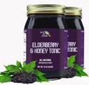 Green Jay Gourmet Elderberry Tonic - All Natural Elderberry Syrup - Oldberry Immune Support for Kids & Adults - Powerful Elderberry & Honey - Sambucus Elderberry Syrup - 2 x 22 Ounces