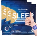 Wellamoon Original Sleep Patches for Adults Plus Power | Sleep Patch with Melatonin & Valan | Skin-Friendly & Cruelty-Free | Long-Lasting Night Comfort for Men & Women | חבילת של 3 x 28 Patches