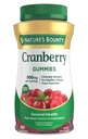 Nature's Bounty Cranberry Gummies, Urinary Tract Support, 500 מ"ג, Cran-Raspberry Flavor, 150 Ct