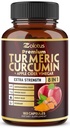 7 ב 1 Turmeric Curcumin + Apple Cinder Vinegar כמוסות, 6 חודשים אספקה עם אשוגנדה, ג'ינג'ר, Garlic Bulb, 180 קפסולות