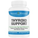 תמיכה טבעית Thyroid - Iodine, Selenium & L-Tyrosine תוסף עבור פונקציונליות Thyroid בריא, אנרגיה, מטאבוליזם - תמיכה Thyroid עבור נשים וגברים - 60 קפסולות צמחוניות