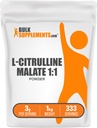 BulkSupplements.com L-Citrulline Malate 1:1 אבקה - אבקת Citrulline, Amino Acid תוספת - Unflavored & Gluten חינם - 3g לכל המשרתים, 1kg (2.2 lbs) (Pack of 1)
