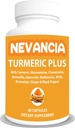 Turmeric Plus - עם Turmeric, Glucosamine, Chondroitin, Boswellia, Methionine, MSM & More - 10 Ingredients כי תמיכה משותפת, העצמות, העור, העיכול, הלב & Immune בריאות - 60 קפסולות