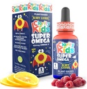 קלייריות ילדים סופר אומגה עם DHA + EPA אומגה 3 עבור Better Focus & Quality Sleep Algae שמן אומגה 3 נוזלי (1 מ"ל לשרת) כל טיפות DHA טבעי עבור ילדים ארה"ב עשוי (1 floz)