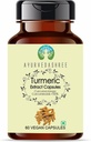 תמצית Turmeric 500 מ"ג - 60 קפסולות צמחוניות | Haldi Extract; Curcuma Longa | All Natural | 100% טבעוני | Gluten-Free | GMP Certified.