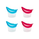 BRBASAP Eye Wash Cup 4Pack Eye Wash Kit Kit Kit Kit Silicone Eyelash Lid Care עבור עיניים יבשות עייפות פתרון ניקוי עיניים יעיל יותר עם אחסון מכיל כל כךוינג עיניים (כחול ורוד)