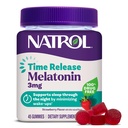Natrol Time לשחרר מלטונין חניכיים, תמיכה בשינה למבוגרים, 3 מ"ג מלטונין תוספי תמיכה בשינה, 45 Strawberry-Flavored חניכיים, עד 45 יום אספקה
