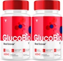 (2 Pack) GlucoBio Health קפסולות Gluco Bio Pills, Gluco Bio Natural ויטמין Total Health and Well Glycogen Support Supplement, BioGluco כמוסות (120 קפסולות)
