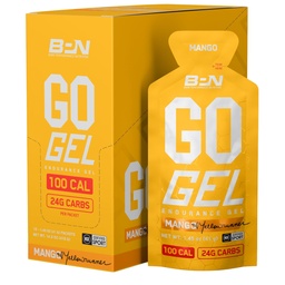 BARE PERFORMANCE NUTRITION, BPN Go Gel Endurance, 24g של Carbohydrates & 100 קלוריות לכל Pack, + Gluten Free Run Gel, 10 חבילות שירות יחיד, מנגו