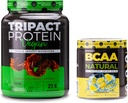 Nutrology TRIPACT אבקת חלבון טבעוני, עבור שקיות חלבון טבעוניות, שוקולד Peanut Butter (20 משרתים) BCAA טבעי, צמחי מבוסס BCAA אבקת, Lemonade Flavor (30 משרתים)