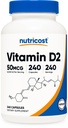תוסף ויטמין D2 (2000 IU) 240 קפסולות - טבעוני, non-GMO, Gluten-Free, צד שלישי נבדק