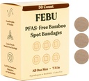 FEBU Eco-Friendly Bamboo הבד Bandages | PFAS Free Bandages for Scraps & Cuts | עמוד גמיש Bandage