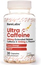 Ultra Caffeine Pills + 200 מ"ג זמין + L-theanine עבור אנרגיה & Focus + No Jitters, No Crash + Natural Caffeine תוסף - 30 קפסולות