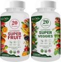 Aamatec Life Fruit and Veggies Supplements with 70 Fruits & Vegetables | Strength Superfood Supplements for Men & Women | Dietary Nutritional Balance | Natural Fruit and Veggie Capsules 120 Capsules