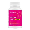 Saprel Boric Acid Vaginal Suppositories - 60 Count (1-Pack) - 100% טהור ארה"ב-Made, תומך Intimate & Vaginal Health, pH Balance, Odor Control - נשים חיוניות