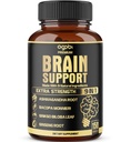 לפני 9in1 Brain Support תוסף - מעורב עם Ashwgandha, Panax גינזנג, Gotu Kola, גינקו בילובה, Black Pepper & More - Accuracy, Focus, Memory & Energy Booster - 150 קפסולות במשך 5 חודשים