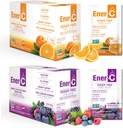 Ener-C Sugar חינם Multivitamin לשתות Mix - אבקת ויטמין עבור מים, אבקת אלקטרוליטים No Sugar, hydrotion Boost Packets, Zero Sugar, ויטמין C & B12 תוספת של Mix - כתום & ברי, הרוזן 60