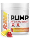 RAW Pump Stim Free Pre Workout (Strawberry לימונדה) - אבקת תוספת של Non-Stimulant Pre Workout תוספת אבקת Nitric Oxide Booster - תוספת עבודה מוקדמת לשתות במהלך העבודה - 40 משרתים