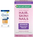CITRACAL Slow Release, 1200 מ"ג Calcium Citrate ו Calcium Carbonate Band & Nature's Bounty Advanced Hair, Skin & Nails