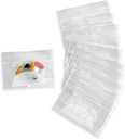 Pill Pouch Bags - (Pack of 100) 4' x 2.75" - 3 Mil BPA-Free, Poly Bag Disposable Zipper Pills Baggies, Daily AM Travel Medicine Hostinger Storage Pouches, Best Clearusable with Write-on Labels