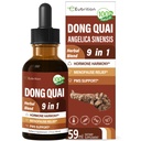 Dong Quai נוזל תוספת לנשים, Angelica Sinensis Root Extracting Tincture Support Menopause & PMS הקלה, Hot Flashes, Herbal Band טיפות עם Red Clover Fenugreek. 2oz