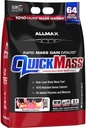 AllMAX Nutrition QUICKMASS, Strawberry בננה - 10 lb - Rapid Mass מקבל Catalyst - עד 64 גרמים של חלבון Per משרת - 3:1 Carb לחלבון Ratio - Zero Trans Fat - עד 70 משרתים
