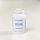 Grow & Here | Clinically Tested Dietary Supplement for Thinning Hair | Saw Palmetto, Biotin, Zinc & Selenium כדי לתמוך צמיחת שיער, Vitality, Shine & Fullness | טבעוני 120 קפסולות